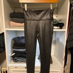 NEW w/o tags Black Leather Spanx XS